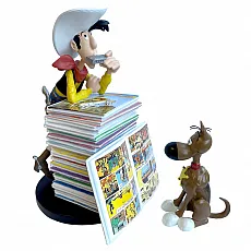 Lucky Luke und Rantanplan Bücherstapel