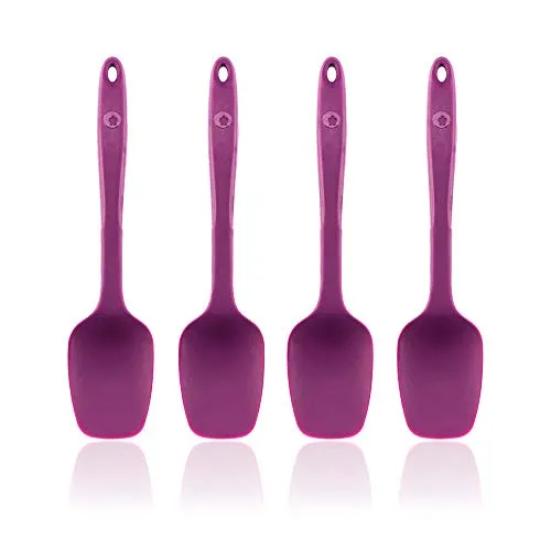 Kochblume Flexlöffel S 4er Set | Hitzebeständig & BPA-frei in lila von Kochblume