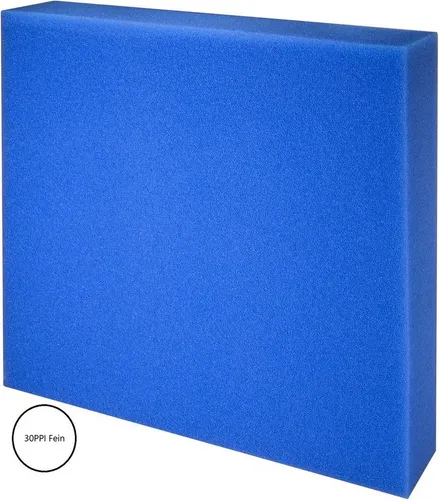 Koi Herdecke Aquariumfilter KH feiner Aquarien Filterschaum blau 30 PPI 50x50x10 cm Filtermatte