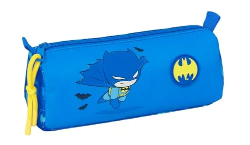 safta Batman Preschule Federmäppchen mit Reißverschluss und Fach, Federmäppchen für Kinder, ideal für Kinder im Schulalter, bequem und vielseitig, Qualität und Widerstandsfähigkeit, 21 x 7 x 8 cm