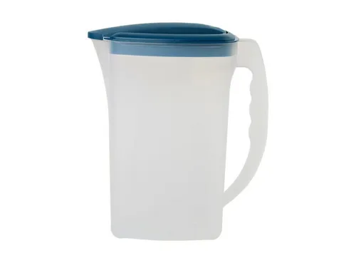 Engelland Wasserkrug Getränkekkrug mit Füllskala und abnehmbarem Deckel, (Vorteils-Set, 1-tlg., 2 Liter Fassungsvermögen je Krug), BPA-frei, frostbeständig, spülmaschinengeeignet, Kühlschrankkrug