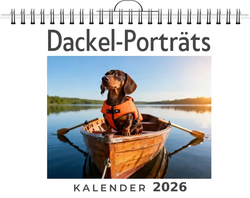 Elias Scholz | Dackel-Porträts | Kalender | Deutsch | 2026 | FlipFlop