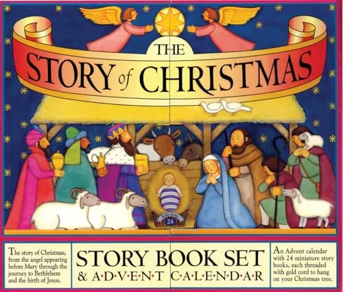 The Story of Christmas Story Book Set und Adventskalender - Adventskalender mit 24 Miniatur-Bilderbüchern, ideal für die tägliche Vorfreude auf Weihnachten und perfekt zum Vorlesen in der Weihnachtszeit.