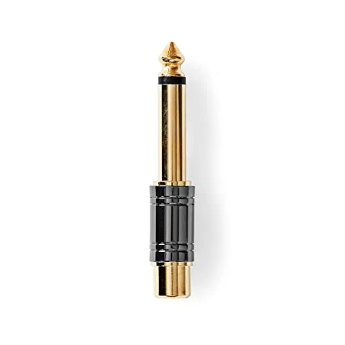 Produktbild Mono Audio Adapter | 6.35 mm Male | RCA Female | Gold Plated | Straight | Metal | Metal | 1 pcs | Box
