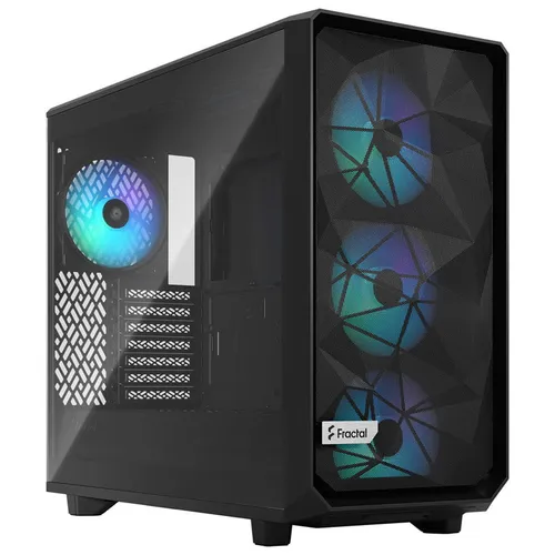 Fractal Design Meshify 2 Lite RGB Black TG Light Tint - PC-Gehäuse mit elegantem Design, gehärtetem Glas und RGB-Beleuchtung für optimale Kühlung und hervorragendes Kabelmanagement.