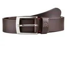 Ledergürtel 'BUD' - Gr. 100, DARK BROWN - Hochwertiger Gürtel von LERROS aus 100% Leder, mit weicher Haptik und leicht aufgerauter Oberfläche. Ideal für lässige und elegante Outfits.