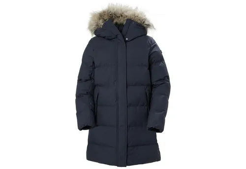 Helly Hansen Damen W Blossom Puffy Parka, Marineblau, L - Funktionsjacke mit wasserdichtem Stoff und hoher Loft-Synthetik-Isolierung für extra Wärme. Ideal für Winter, Freizeit und Pendeln.