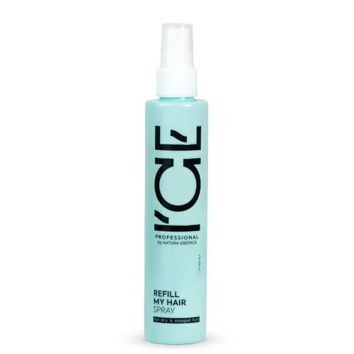 ICE Professional Refill My Hair Spray - Feuchtigkeitsspendendes Leave-in-Spray für trockenes & geschädigtes Haar - Mit Coenzym Q10, Aminosäuren & Bio-Schneemoos - 100 ml