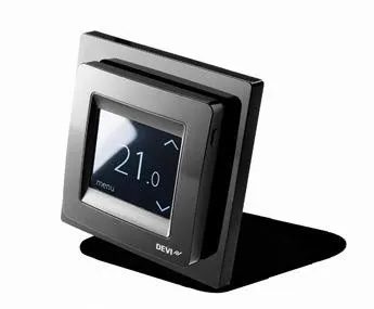 DEVI DEVIreg Touch Fußbodenheizungsthermostat – Intuitive Steuerung mit Touchscreen - Fußbodenheizungsthermostat mit Fensteröffnungserkennung und Raum- & Bodensensor für effiziente Heizregelung. Hochwertige Materialien sorgen für Langlebigkeit und Robustheit.