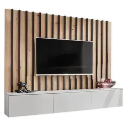 Wohnwand Verti II Hellgrau/Eiche Artisan von P & B