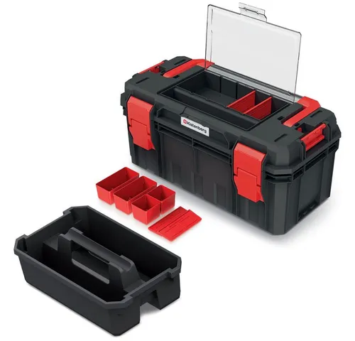 Kistenberg Werkzeugkiste S-Block Pro - Wasser- und staubdichter Werkzeugkasten mit Organizer im Deckel, ideal für individuelle Aufbewahrung und Transport