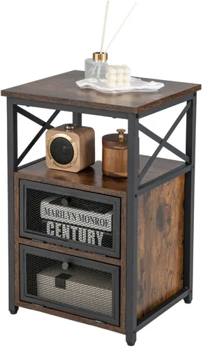 Nachttische Braun von Costway