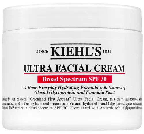 Kiehl's Ultra Facial Cream SPF 30 50 ml - Gesichtscreme mit Lichtschutzfaktor 30, spendet intensive Feuchtigkeit und schützt vor frühzeitiger Hautalterung. Ideal für die tägliche Anwendung und verbessert sichtbar die Hauttextur.