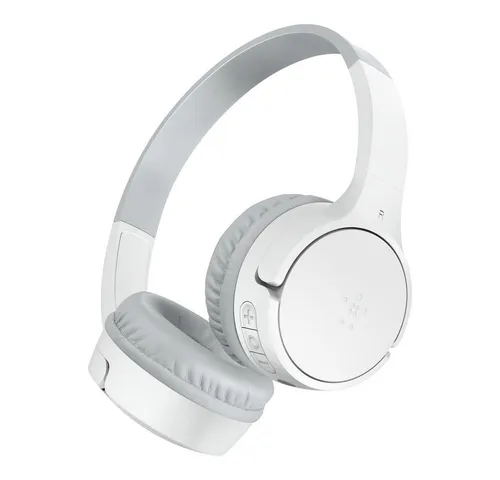 Belkin SoundForm Mini - kabelloser Kinderkopfhörer mit Mikrofon, 30 Std. Wiedergabe, geignet für iPhone und iPad, robust und mit lustigen Aufklebern personalisierbar