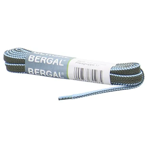BERGAL Schnürsenkel Double Senkel zweifarbig (grau/blau) 120cm