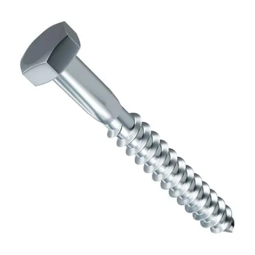Sechskant-Holzschrauben 8x80mm - 100 Stück Stahl Verzinkt - DIN 571, Schwerlast Schlüsselschrauben für Holzbau, Pfosten, Balken & Carports, langlebig mit Rostschutz