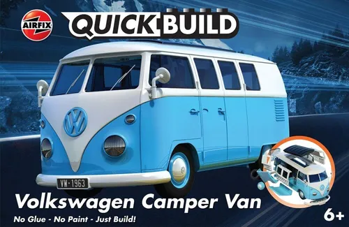 Airfix  J6024 QUICKBUILD VW Camper Van - Blue - NEU