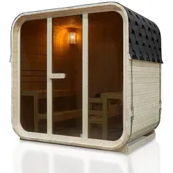 Fasssauna quadratisch für 6 Personen Fjora