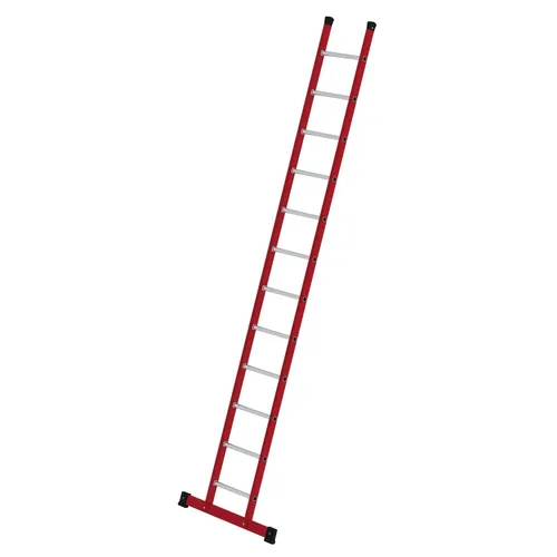 MUNK Kunststoff-Anlegeleiter mit Standtraverse 14 Sprossen