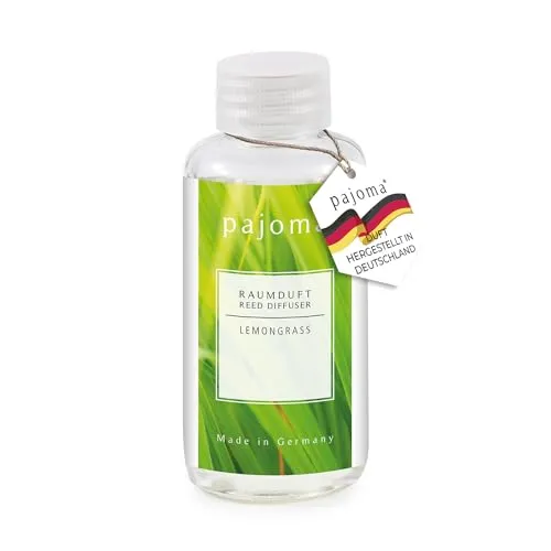 pajoma® Raumduft Nachfüllflasche Lemongras 100 ml | Nachfüller für Lufterfrischer | intensiver und hochwertiger Duft in Premium Qualität