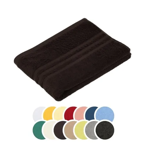 liebling Saunatuch, 100% Baumwolle, Serie Borkum, 70 x 200 cm, 60 Grad waschbar, trocknergeeignet, Farbe: Schoko