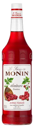 Monin Himbeere Sirup (1,0l) - Sirup für Cocktails und Desserts, laktose- und glutenfrei, ideal für erfrischende Getränke das ganze Jahr über.