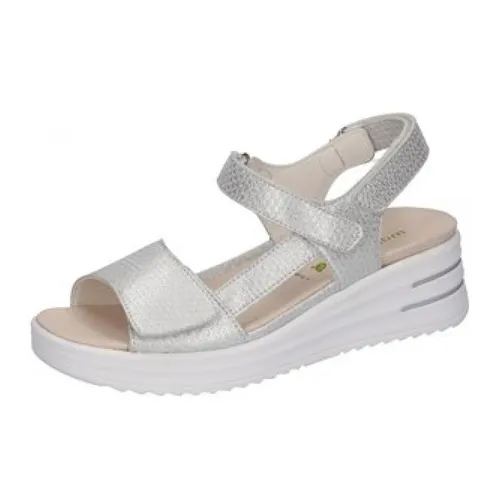 Waldläufer Damen Sandaletten DINA 21999-3.5, 21999-4, 21999-4.5, 21999-5, 21999-5.5, 21999-6, 21999-6.5, 21999-7, 21999-7.5, 21999-8 WDL-795008-187 SILBER 5.5