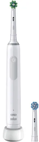 Oral-B PRO 3 3000 - Elektrische Zahnbürste mit 2 CrossAction Aufsteckbürsten, 3 Putzmodi und 360° Andruckkontrolle für optimale Zahnpflege