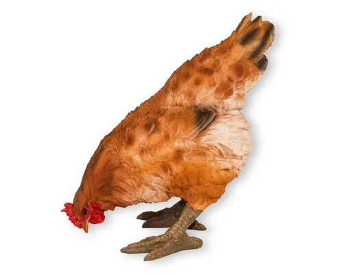 colourliving Tierfigur Gartendeko Huhn Figur Braun 35cm - Dekofigur für Outdoor und Indoor, handbemalt mit realistischer Darstellung, ideal für besondere Anlässe wie Ostern und Geburtstage.