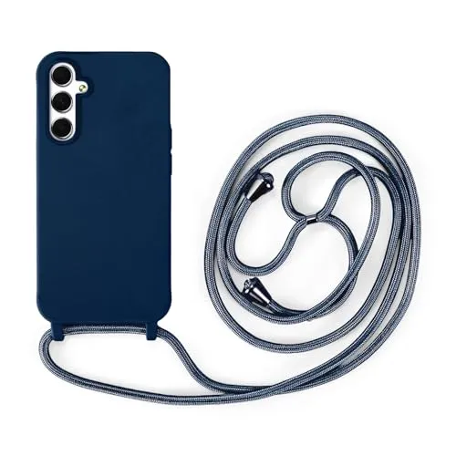 Handykette Kompatibel mit Samsung Galaxy A54 | Necklace Hülle mit Band, Handyhülle zum Umhängen | Case mit Handykordel, Stoßfeste Schutzhülle zum Umhängen Kordel | Blau