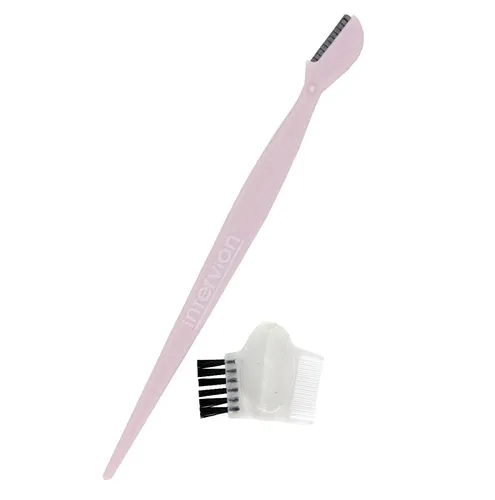 Inter Vion Rose Collection Żyletka do brwi z grzebykiem - Einwegrasierer für präzises Augenbrauenschneiden, inklusive praktischer Grifffläche für müheloses Styling.