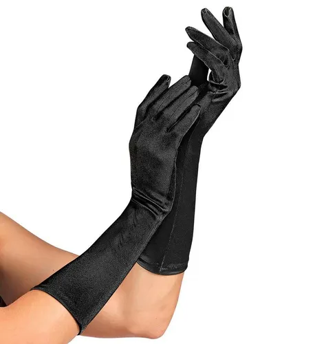 Widmann S.r.l. Kostüm Satin Handschuhe schwarz von Widmann