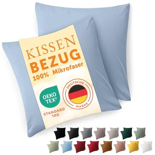Blumtal Kissenbezug 50 x 50, 2 Stück in blau von Blumtal