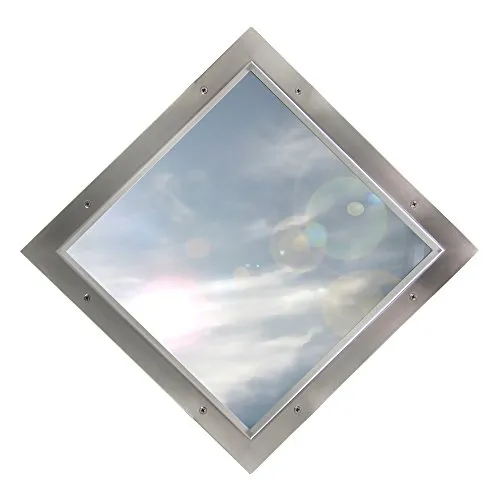 Edelstahl Bullauge TBAK-260 BS Quadrat Klarglas