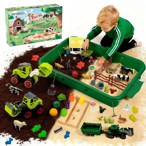 Produktbild Bauernhof Kinetischer Toy Sand, Kinetischer Sand Set Mit Bauernhof Spielzeug ...