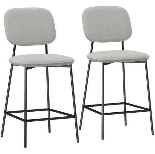 2er-Set Barhocker mit Fußstütze, elegant und komfortabel für Esszimmer