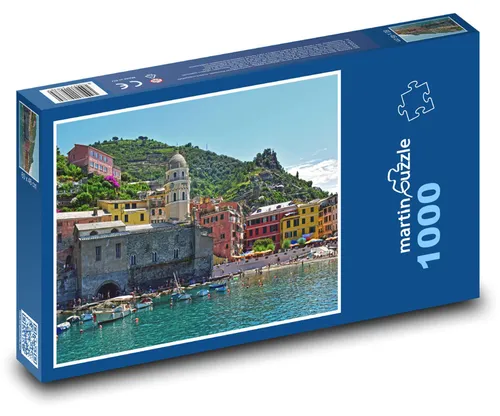 Puzzle 1000 Hafen mit bunten Häusern - martinpuzzle