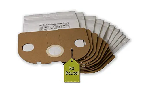 eVendix 30 Staubsaugerbeutel ähnlich FP250, FP 251, Staubbeutel, Filtertüten kompatibel mit Vorwerk Tiger 250, 251, 252