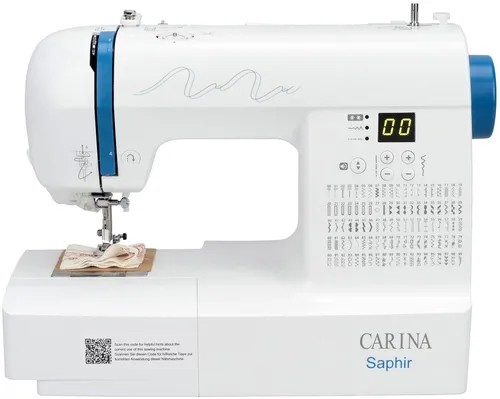 Carina Saphir Computer Nähmaschine - Nähmaschine für Zuhause mit 100 Nähprogrammen, tragbar und computergesteuert. Ideal für kreative Projekte und präzise Ergebnisse.