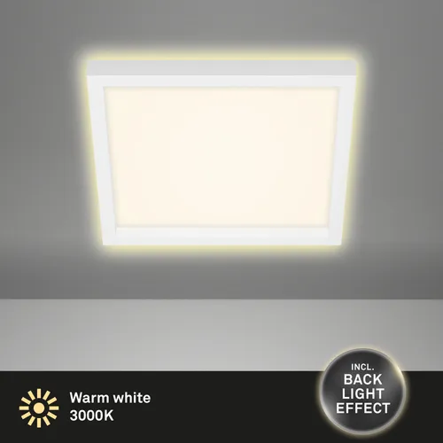 BRILONER LED Deckenleuchte mit Backlight-Effekt, 18 Watt - Moderne Deckenlampe für vielseitige Einsatzmöglichkeiten, bietet 2.400 Lumen bei warmweißer Lichtfarbe und schafft eine angenehme Atmosphäre dank Hintergrundbeleuchtung. Ideal für Wohnzimmer, Küche oder Flur.