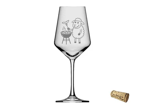 eXODA Weinglas 350ml Puppa Schaf – elegant spülmaschinenfest ideal für Partys, 1-tlg., Glas, Atemberaubende Darstellung