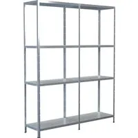 Steck-Grundregal und Anbauregal verzinkt 180x140x35 cm