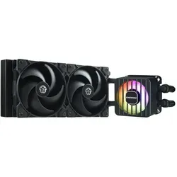ENERMAX LIQMAXFLO SR 240mm AIO CPU Liquid Cooler - Dual Chamber PWM Pumpe mit ARGB VRM Lüfter, ideal für höchste Kühlleistung bis 350W+ TDP