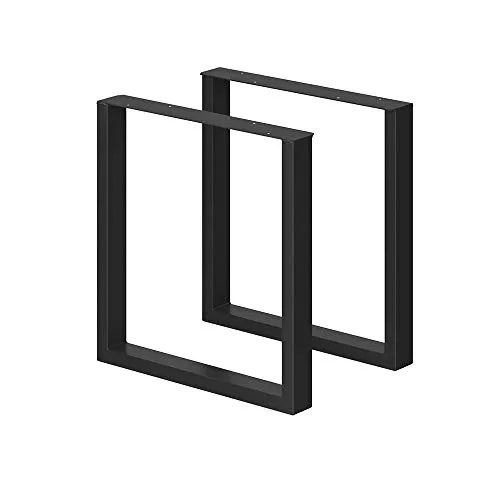 Vicco Tischbeine Schwarz 70 x 72 cm Quadratisch - Möbelfüße aus robustem Stahl, ideal für stabile und langlebige Esszimmertische – verleiht jedem Raum einen stilvollen Look.