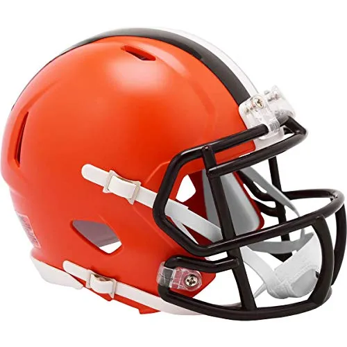 NFL Riddell Football Speed Mini Helm Cleveland Browns - Fanartikel für echte Fans, hochwertiger Mini Helm in Orange, perfekt für die Sammlung oder als Geschenk für Cleveland Browns Anhänger.