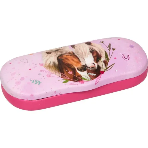 Brillenetui mit Putztuch - Pferdefreunde