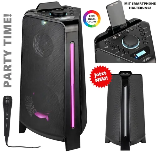 Reflexion PS100BT Party-Lautsprecher - 800 W Partybox mit Bluetooth 5.3, USB, AUX-IN und Akku. Ideal für unvergessliche Feiern mit verschiedenen Modi für jede Stimmung.