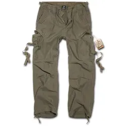 Brandit Herren M65 Vintage Pants Cargo Freizeithose - Wanderhosen im Army-Style mit bequemen Loose-Fit aus weichem Baumwollstoff und vielen praktischen Taschen für optimale Funktionalität.