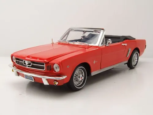 Ford Mustang Cabrio 1964 Modellauto 1:18 von Motormax - Detailgetreues Modell eines klassischen Ford Mustang Cabrios, mit OVP und funktionierenden Türen, ideal für Sammler und Auto-Enthusiasten.
