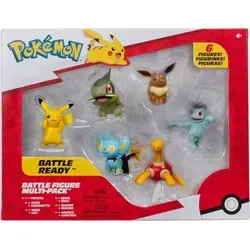 Pokémon PKW3614 - Battle Figure Multipack - 6er Pack - Actionfiguren für Kinder, mit 6 ikonischen Pokémon-Figuren, 5 cm groß und kompatibel mit Clip 'N' Go Pokéball für aufregende Kämpfe!